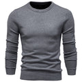 Men's Pullover Solid Color Warm Slim Crew Neck Sweater