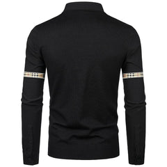 Men's Slim Patchwork Fake Two Piece Knit Sweater