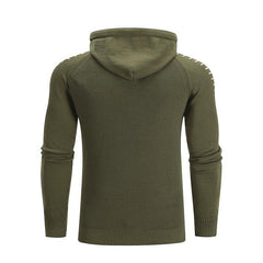 Men's Pullover Solid Color Patchwork Hooded Sweater Casual Daily Outdoor