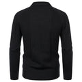 Men's Lapel Pocket Vintage Style Raglan Sleeve Slim Fit Knit Sweater