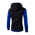 Men's Color Block Button Up Drawstring Hoodie
