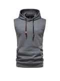 Men's Jacquard Small Check Pullover Hoodie Vest