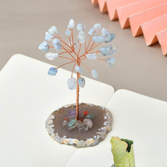 Natural Agate Slice Fortune Tree