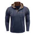 Men’s Hooded Henley Long Sleeve Shirt