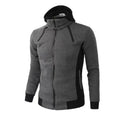 Men's High Collar Two Tone High Collar Windproof Hoodie