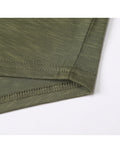 Men's Textured Solid Color Cut Detail Crew Neck Long-sleeve T-shirt
