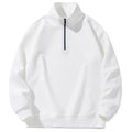 Men's Jacquard Drop Shoulder Half-zip Long Sleeve Sweatshirt