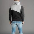 Men's Patchwork Contrast Hooded Sweatshirt