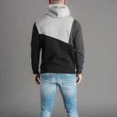 Men's Patchwork Contrast Hooded Sweatshirt