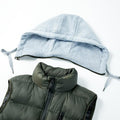 Men's Stand Collar Detachable Hood Zip-up Padded Gilet