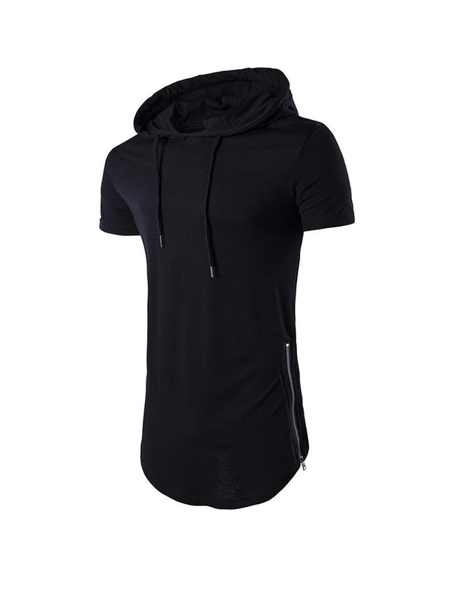 Gilbert Short-sleeved Drawstring Hoodie T-shirt
