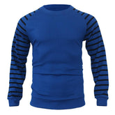 Men's Waffle Patchwork Pullover Raglan Sleeves Sweatershirt