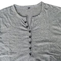 Men's Solid Color Henley Collar Long Sleeve T-Shirt