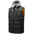 Men's Stand Collar Detachable Hood Zip-up Padded Gilet