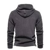 Men's Hooded Pullover with Drawstring Sweater