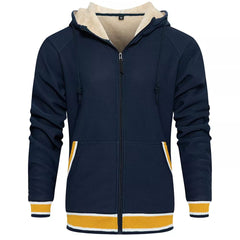 Men's Full Zip Regular Fit Fleece Hooded Sweatshirt with Pockets