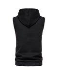 Men's Jacquard Small Check Pullover Hoodie Vest