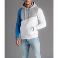 Men's Patchwork Contrast Hooded Sweatshirt