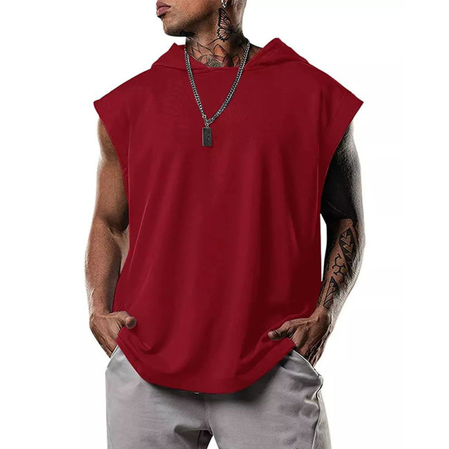 James Fitness Pullover Sports Hooded Vest Tank Top