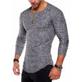 Men's Vintage Striped Crew Neck Green Casual Long Sleeve T-shirt