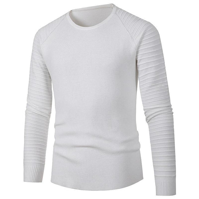 Men's Fashion Casual Crew Neck Raglan Sleeves Sweater