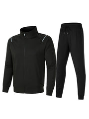 Janousek Stand Collar Sweatshirt With Elastic Waist Sweatpants