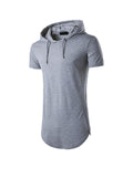 Gilbert Short-sleeved Drawstring Hoodie T-shirt