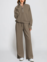 Women's Oversized Half Zip 2 Piece Sweatsuit Set (Buy 2 Free Shipping)