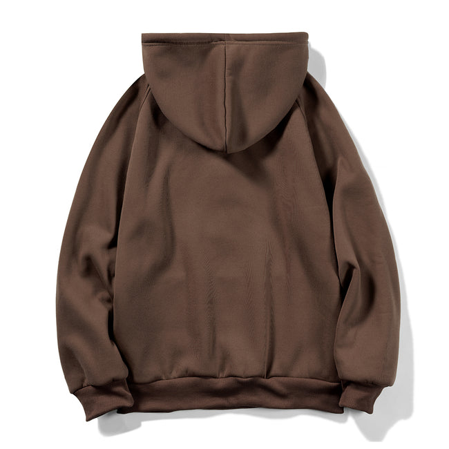 Men's Solid Color Raglan Sleeves Fleece Hoodies Sweatshirts