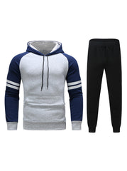 William Color Block Striped Sweater Suit