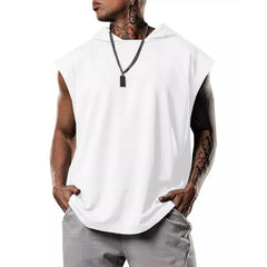 James Fitness Pullover Sports Hooded Vest Tank Top