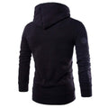 Men's Stand Collar Solid Color Zip Hoodies Sweatshirts