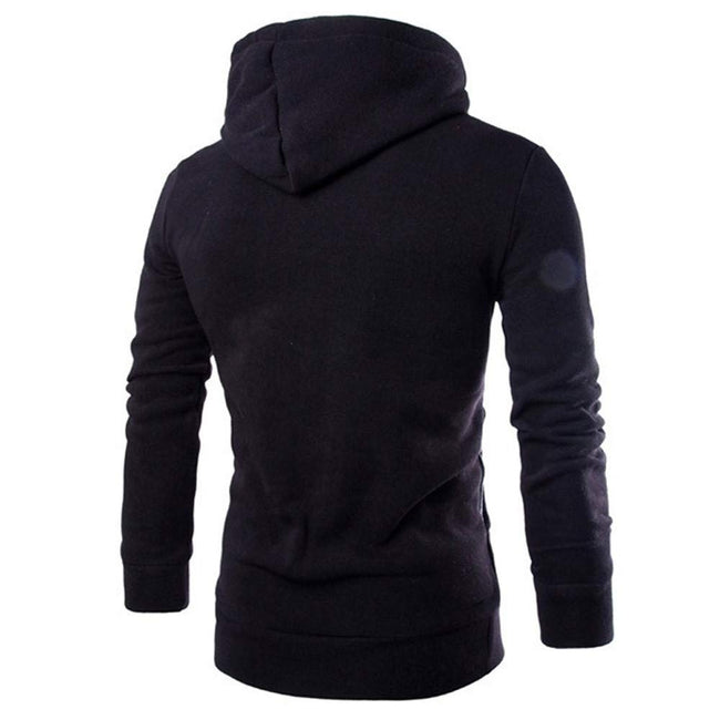 Men's Stand Collar Solid Color Zip Hoodies Sweatshirts