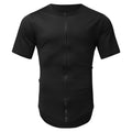 Patrick Zip Cardigan Round Neck Short Sleeve T-Shirt