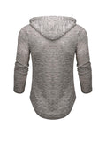 Men's Slub Yarn Hooded Long-sleeve T-shirt