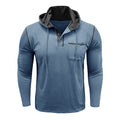 Men’s Hooded Henley Long Sleeve Shirt