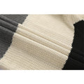 Men's Colorblock Striped Slim Fit Crew Neck Pullover Sweater