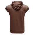 Men's Solid Color Casual Zipper Sports  Hoodie Tank Top