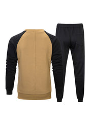 Terry Round Neck Sweater With Elastic Waist Sweatpants