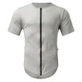 Patrick Zip Cardigan Round Neck Short Sleeve T-Shirt
