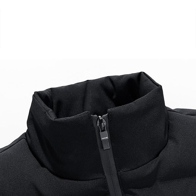 Men's Stand Collar Lightweight Zip-up Puffer Gilet