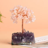 Natural Amethyst Cluster Base Fortune Tree Decoration
