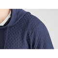 Men's Pullover Jacquard Check Pattern Hooded Sweater Basic Vintage Style