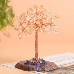 Natural Agate Crystal Fortune Tree