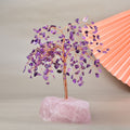 Natural Amethyst Cluster Base Copper Wire Fortune Tree