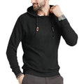 Men's Pullover Jacquard Check Pattern Hooded Sweater Basic Vintage Style