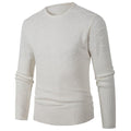 Men's Casual Solid Color Round Neck Pullover Sweater