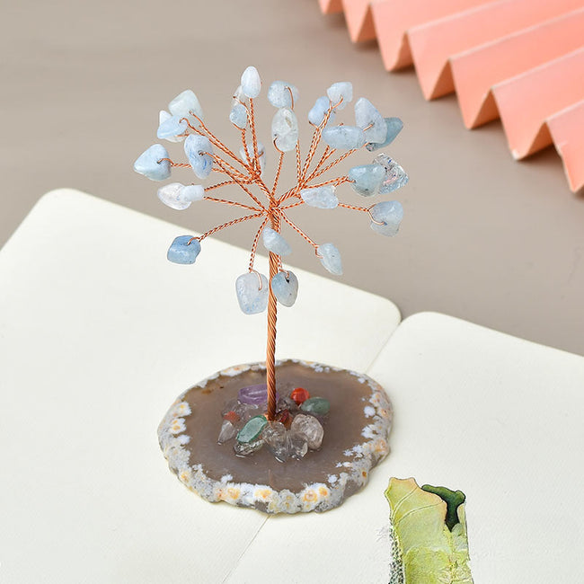Natural Agate Slice Fortune Tree
