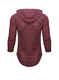 Men's Slub Yarn Hooded Long-sleeve T-shirt