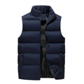 Men's Stand Collar Lightweight Zip-up Puffer Gilet